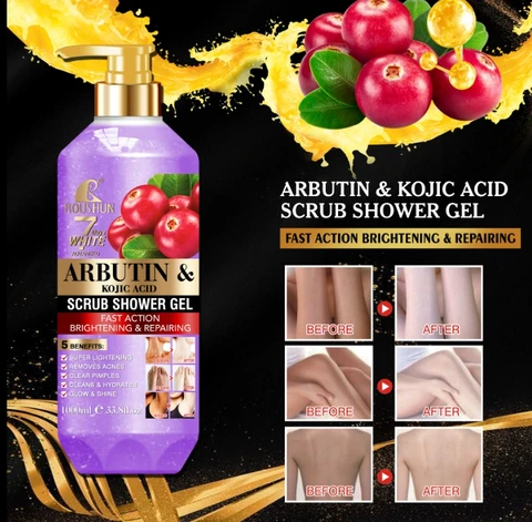 Arbutin & Kojic Acid Scrub Shower Gel