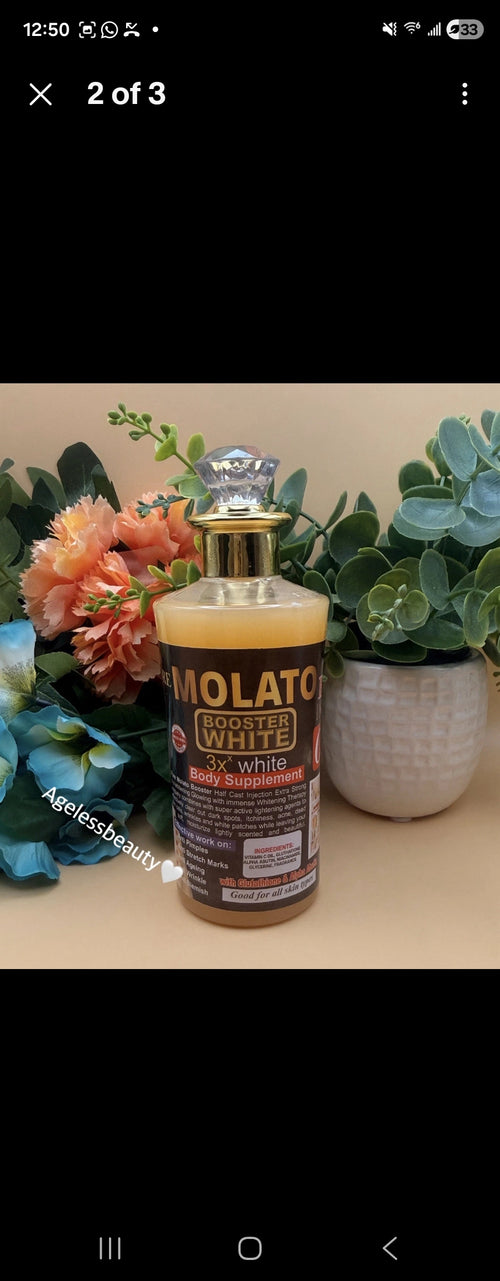 PURE MOLATO BOOSTER WHITE 3X WHITE HC INJECTION OIL 7DAYS WHITENING 250ml HALF-CAST BINJECTION OIL